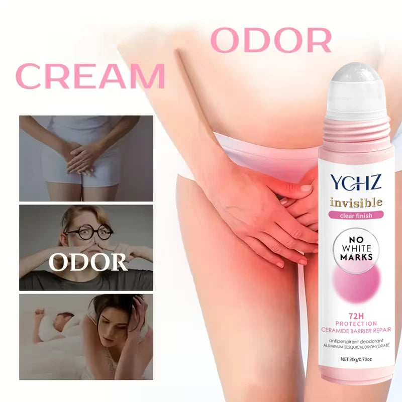 Women's Body Fragrance Deodorant Roll-On, Fresh and Gentle Grapefruit Scent, Hypoallergenic Aluminum-Free Formula, Contains Coconut Oil, Deep Cleansing, 72-Hour Deodorization, Suitable for Travel or Daily Use 20G/0.7Oz