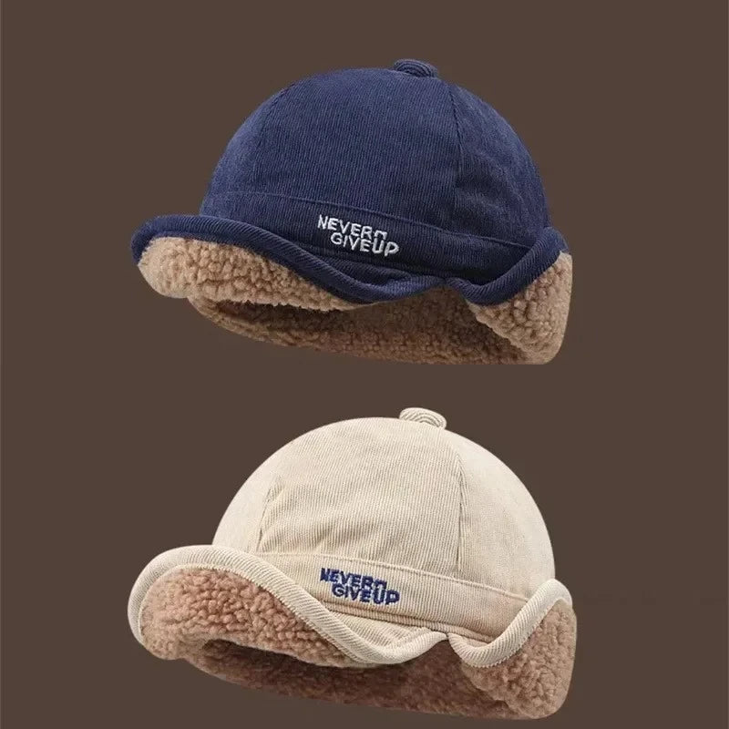 1pc Unisex Winter Warm Thicken Duck Tongue Ear Protection Hat,outdoor Windproof Fleece-lined Multifunctional Cycling LeiFeng Hat