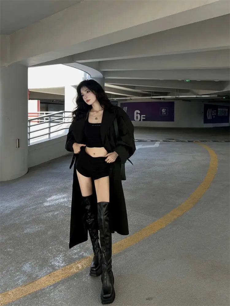 Short Plush Women Over the Knee High Boots Fashion Warm Cotton Long Booties Ladies Elegant Platform Shoes Winter Woman Footwear