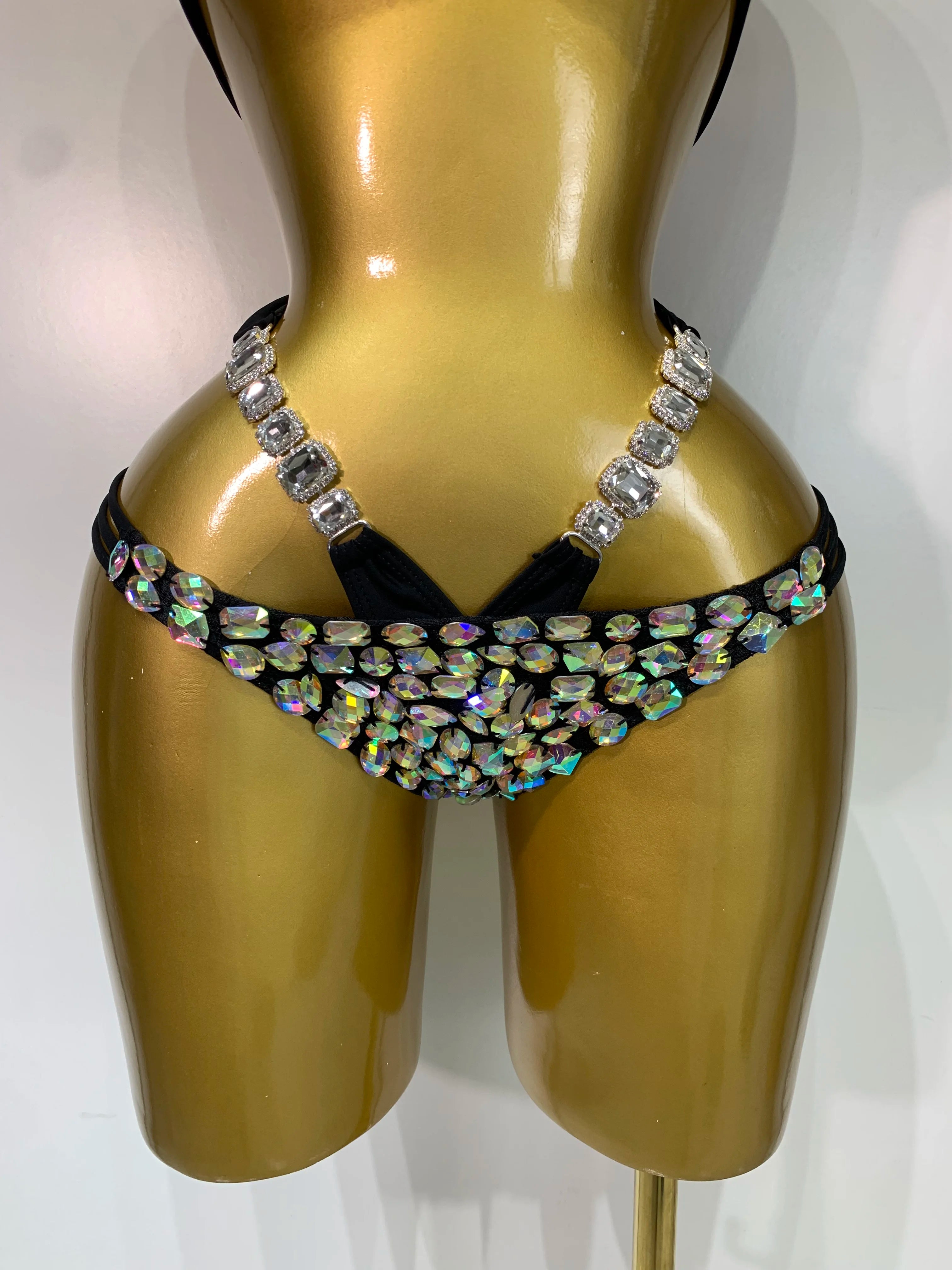 Newest Crystal Bikini Swimwear Fashion Bar Bikini Blingbling Swimwear Bikini Popular Bathingsuit Bikini Nightclub Stage Outfit