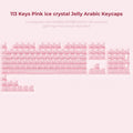 XVX Jelly Crystal Keycaps Side Print Pink/Blue 113keys Double Shote DIY Mechanical Keyboard OEM Profile Translucent Keycaps