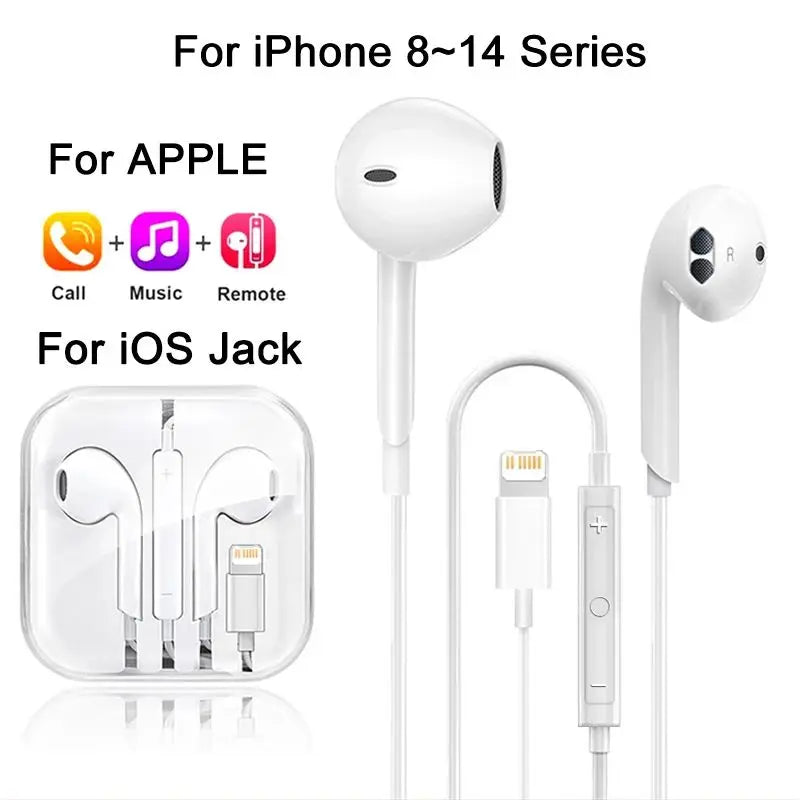 Original In-Ear Wired Earphones For iPad iPhone 17 12 13 14 15 16 Pro Max TypeC Headphones Laptops Tablet 3.5mm Earbuds