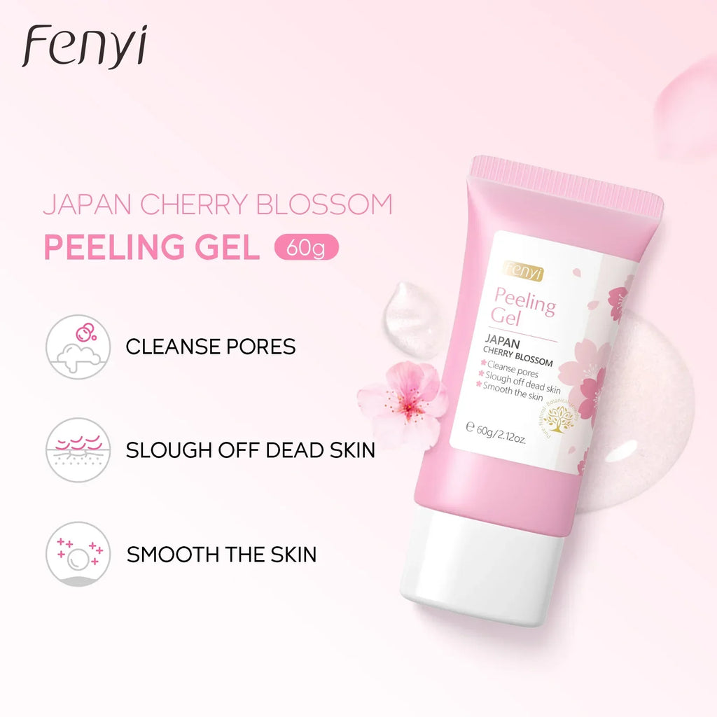 Facial Exfoliating Gel Deep Pore Cleansing Face Scrub Brightening Moisturizing Soothing Skincare Dry Oily Combination Skin