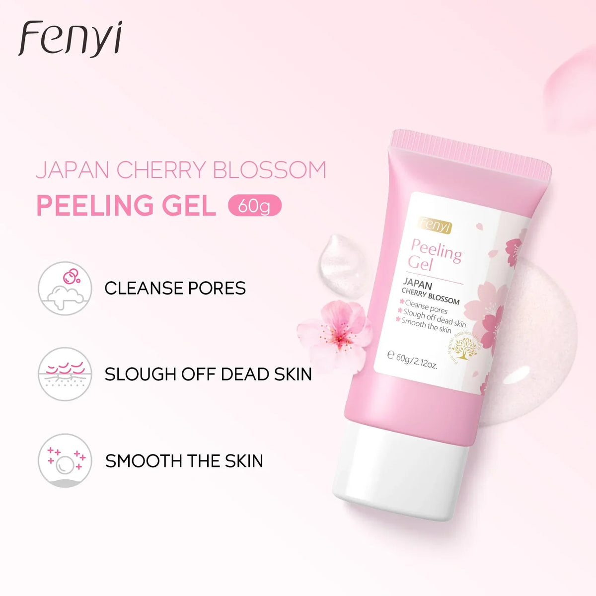 Facial Exfoliating Gel Deep Pore Cleansing Face Scrub Brightening Moisturizing Soothing Skincare Dry Oily Combination Skin