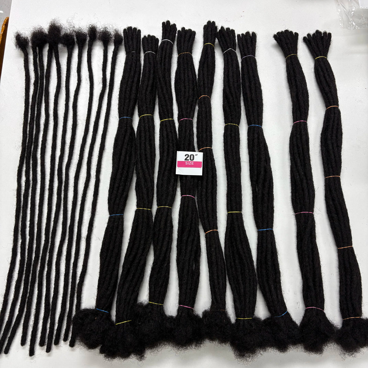 6-20inch 0.6cm Regular Loc Extension Human Hair 50 Strands Full Handmade 100% Human Hair Loc Dreadlock Extension for Men Women