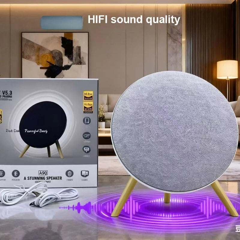 Mini Bluetooth Speaker UFO Design BT 5.4 HIFI Stereo Wireless Boombox Home Theater Sound System Support TWS TF USB AUX FM Play
