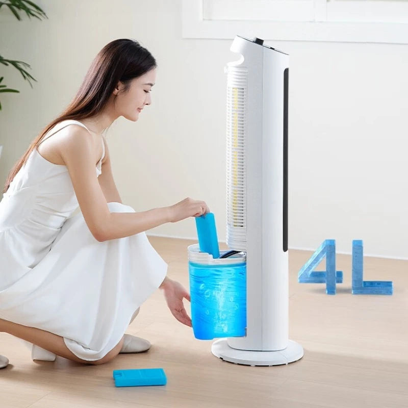 Evaporative Air Circulator with Humidifier,  Energy-Saving Bladeless Cooler Fan, Strong Wind Super Quiet Durable for Room Office