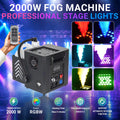 2000W Smoke Machine Remote Control Stage Effect 15LED Fog Machine RGB DJ Equipment For Wedding Party Disco Club