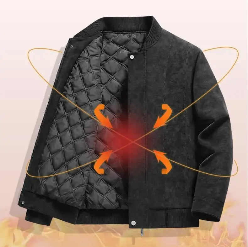 Leather Jacket Men Suede Coats Winter Windbreaker Oversized 6XL 7XL 8XL Plus Size Street Moto Autumn Brand Waterproof Softshell