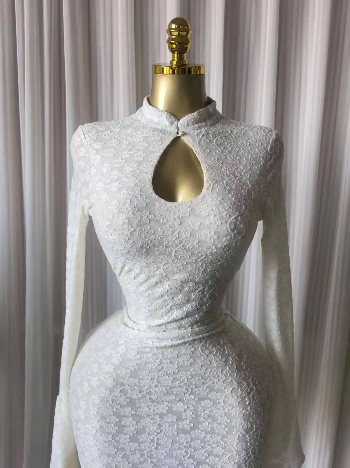 GLCMYAYA Women Stand Collar Elastic Bodycon Midi Mini Dress Satin 2026 Fall Winter Cocktail Even Birthday Party Trendy Dresses