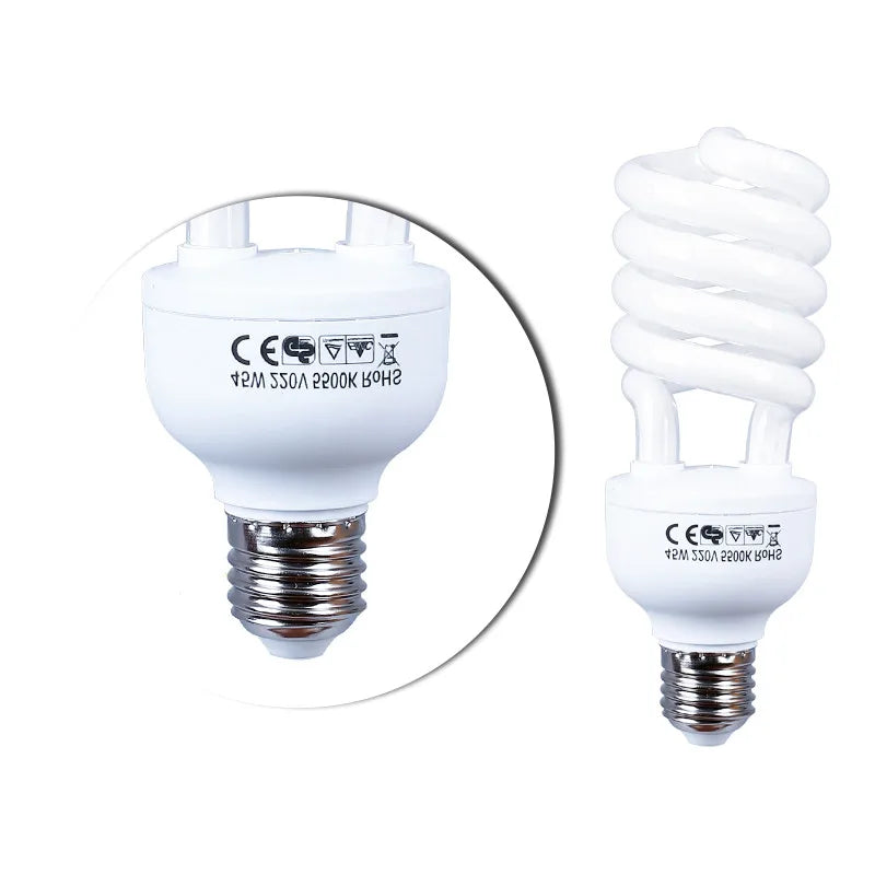 5500K Photography Daylight 4PCS 45W High Bright  Fluorescent Lighting Bulbs E27 Base For Photographic Photo Video Studio