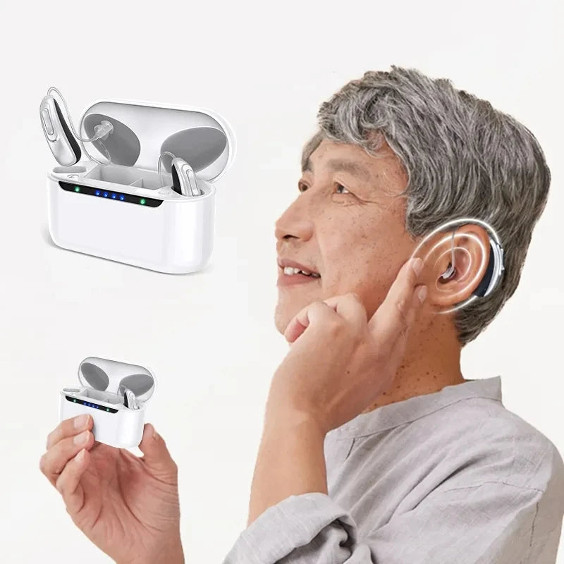 2026 Newest 30 channel Best Rechargeable Elderly Noise Canceling Hearing Aids Digital Hearing Aids BTE Invisible Amplifier