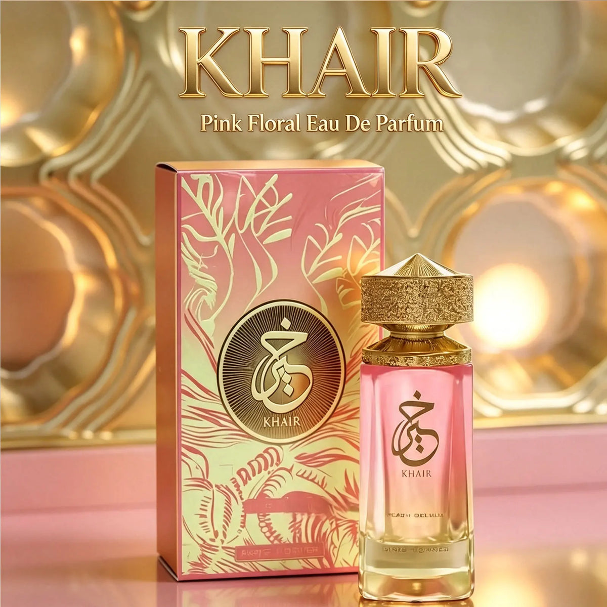 Khair - Peach Delulu By Paris Corner for Unisex 3.4 Oz EDP Spray Eau De Parfum Long Lasting Sweet Fragrance Women Perfume Pink Scent Gift for Ladies
