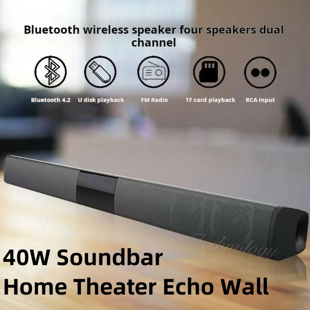 Soundbar Home Theater Sound System Bluetooth Speaker TV Computer Speaker Equipment Portable subwoofer Radio Music Center 40W