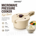 Uwhise 2.3L Microwave Pressure Cooker Fast Meals Rice Soup Steamer With Spoon Inner Pot  Microwave Cookware