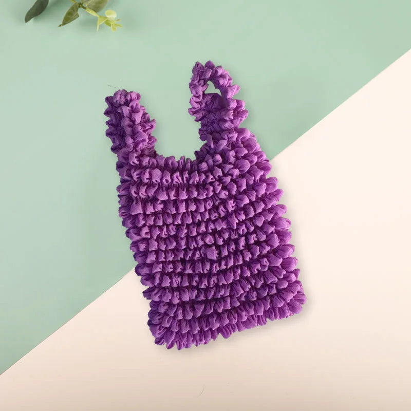 New Bubble Bags Expansion Fold Pleated Flexible Stretch Mini Shopping Bag Large Capacity Elastic Portable Handbag Storage Bag
