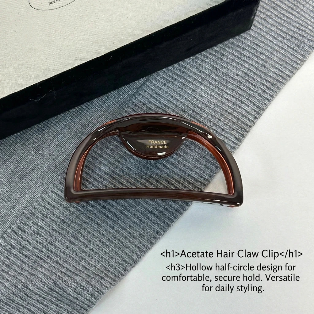 Women's Hair Claw Clips European And American Hair Accessories Hollow Hair Claw Clip Acetic Acid Grip Large Meatball Hair Claw