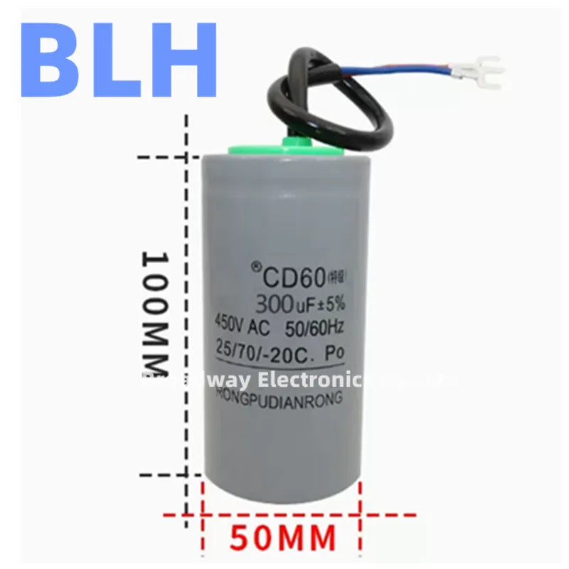 3KW high-power motor starting capacitor CD60 250V 250VAC 300UF 450V 450VAC car wash machine