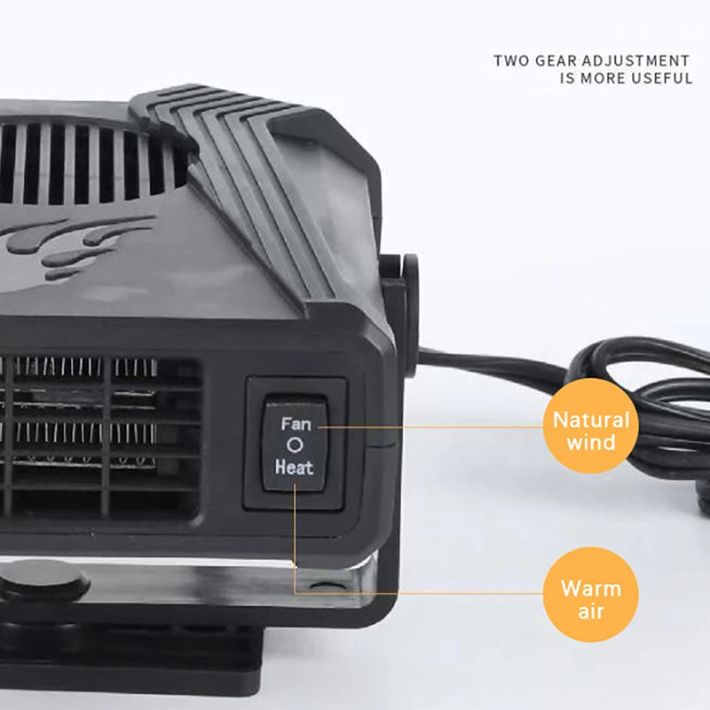 12V/24V Electric Car Heater Air Cooler Fan Portable Windshield Defogging Demister Defroster Heating Dryer Accessory