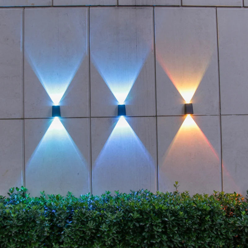 2LEDs Solar Outdoor Wall Lamp,Waterproof Atmosphere Lighting,Decorative Light for Garden Yard Porch Balcony Walkway Camping Deco