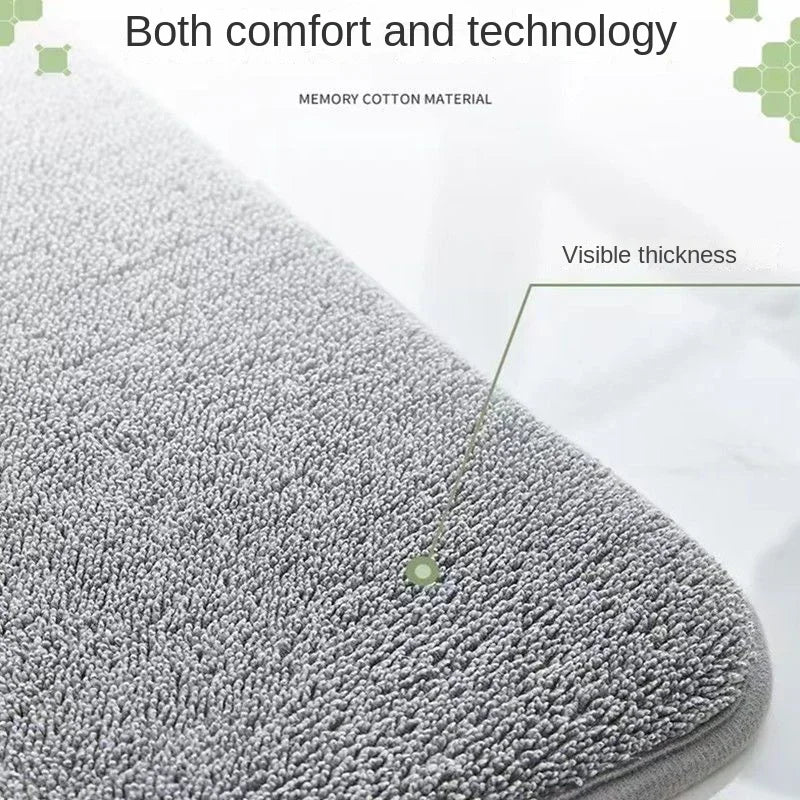 Bath Mat & Bathroom Extra Thick & Soft Memory Foam & Non Slip Super Absorbent Bathroom Rugs Bath Rug for Bathroom Floor