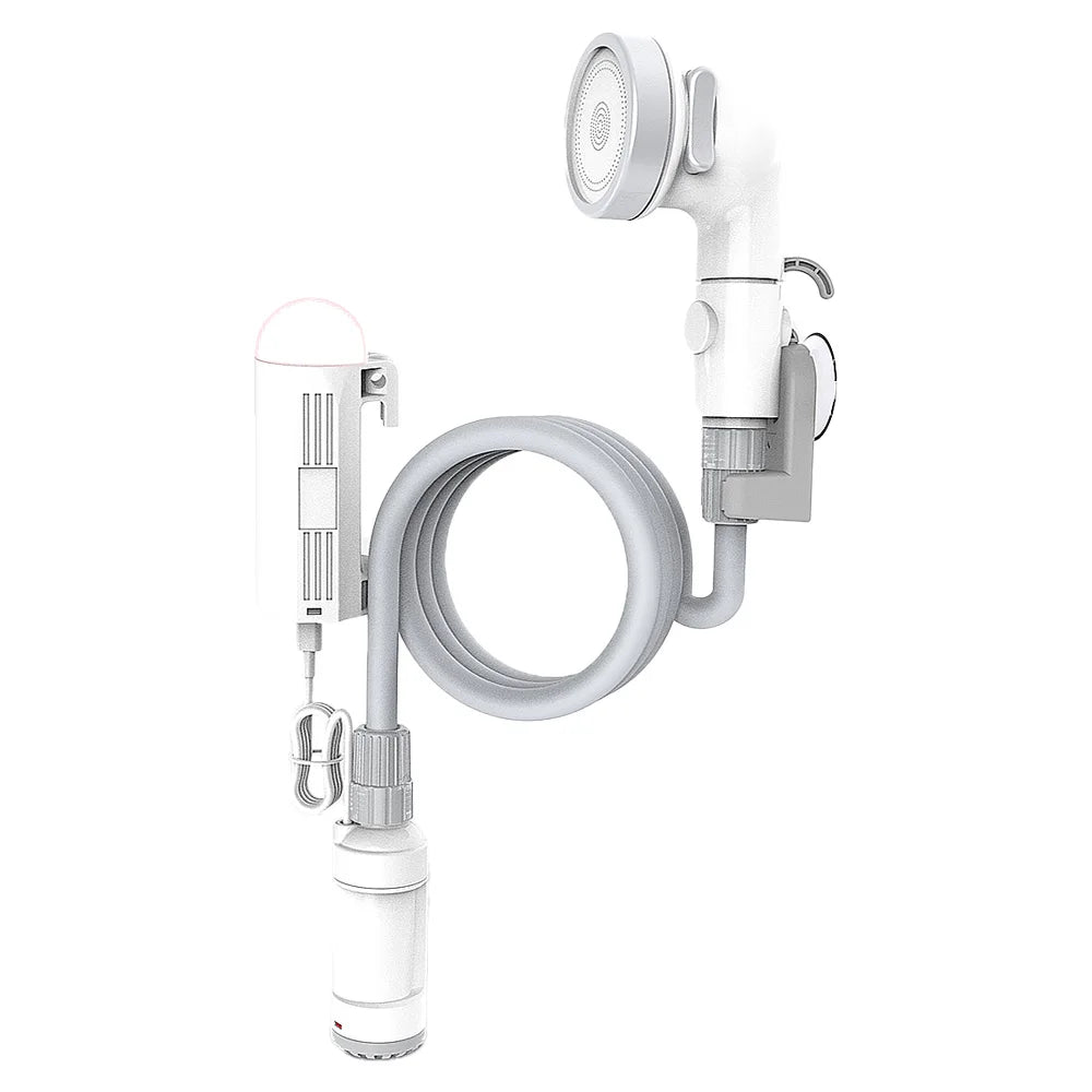 Portable shower for camping, Portable outdoor shower With LED lamp,IPX8 Camping shower pump,Suitable for Hiking,Camping，Beach