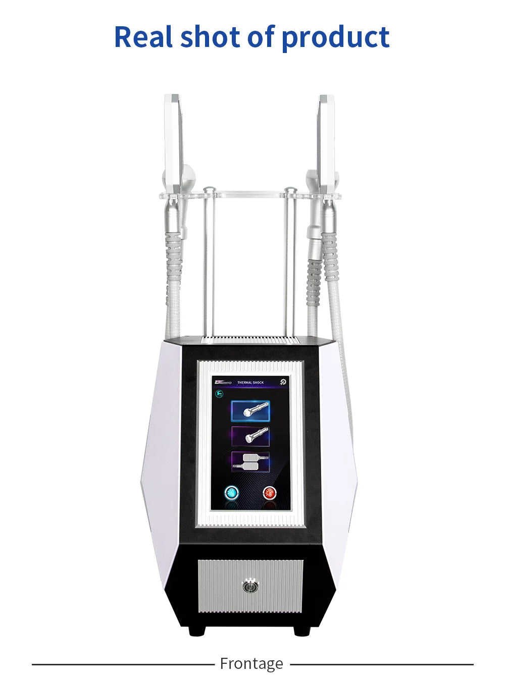 Professional Cryoskin Slimming Machine 2 Round Heads 2 Freezing Plates Skin Tightening Cellulite Removal Device