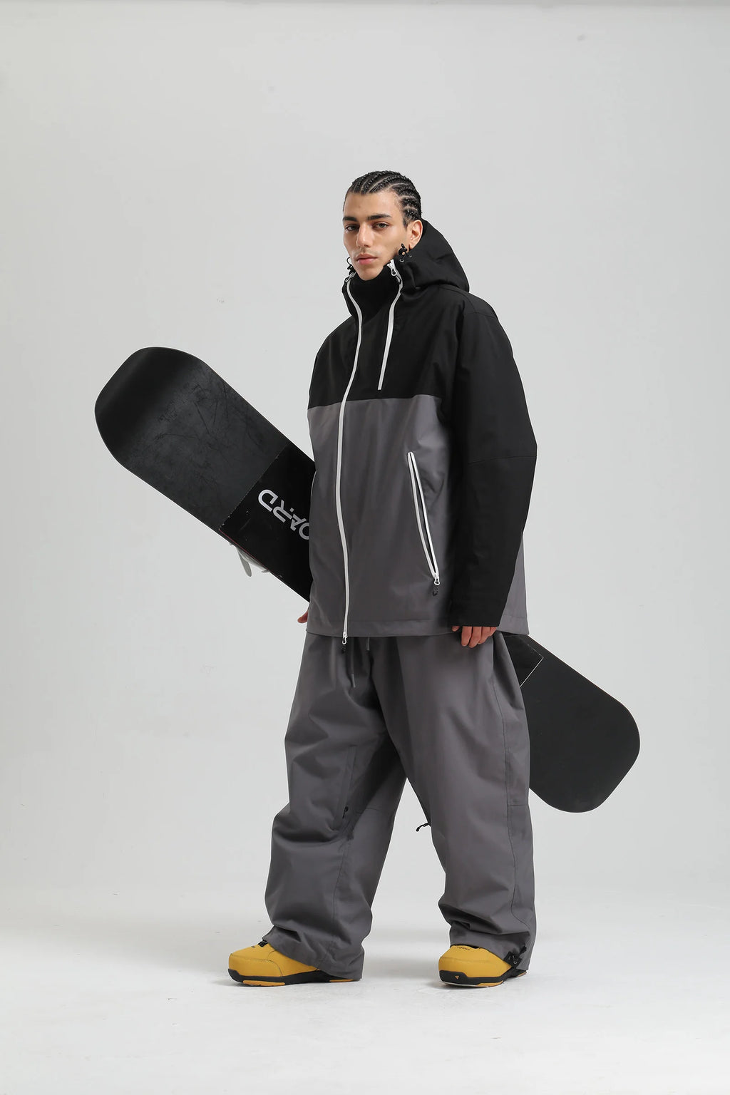 Gsou Snow 2025 Unisex Color-Block Ski Suit Loose Fit Snowboard Waterproof Windproof Breathable Professional Winter Outdoor Wear