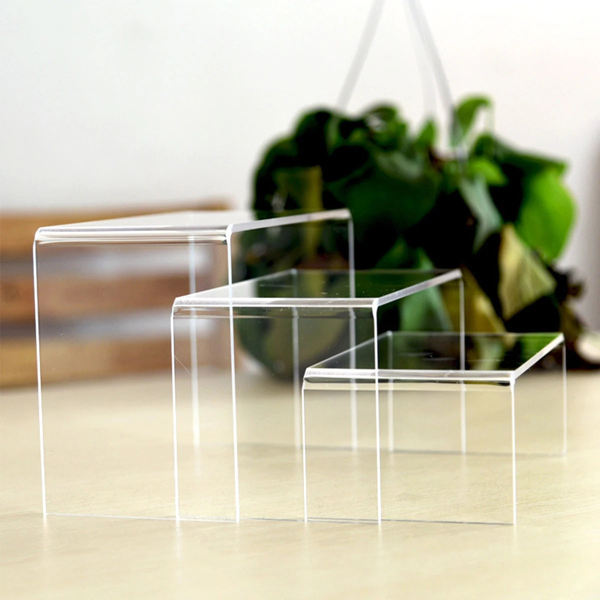 3/6/9Pcs Acrylic Display Stand Blind Box Storage Shelf U Shape Lightweight Cupcake Holder Dessert Display Jewelry Display Riser