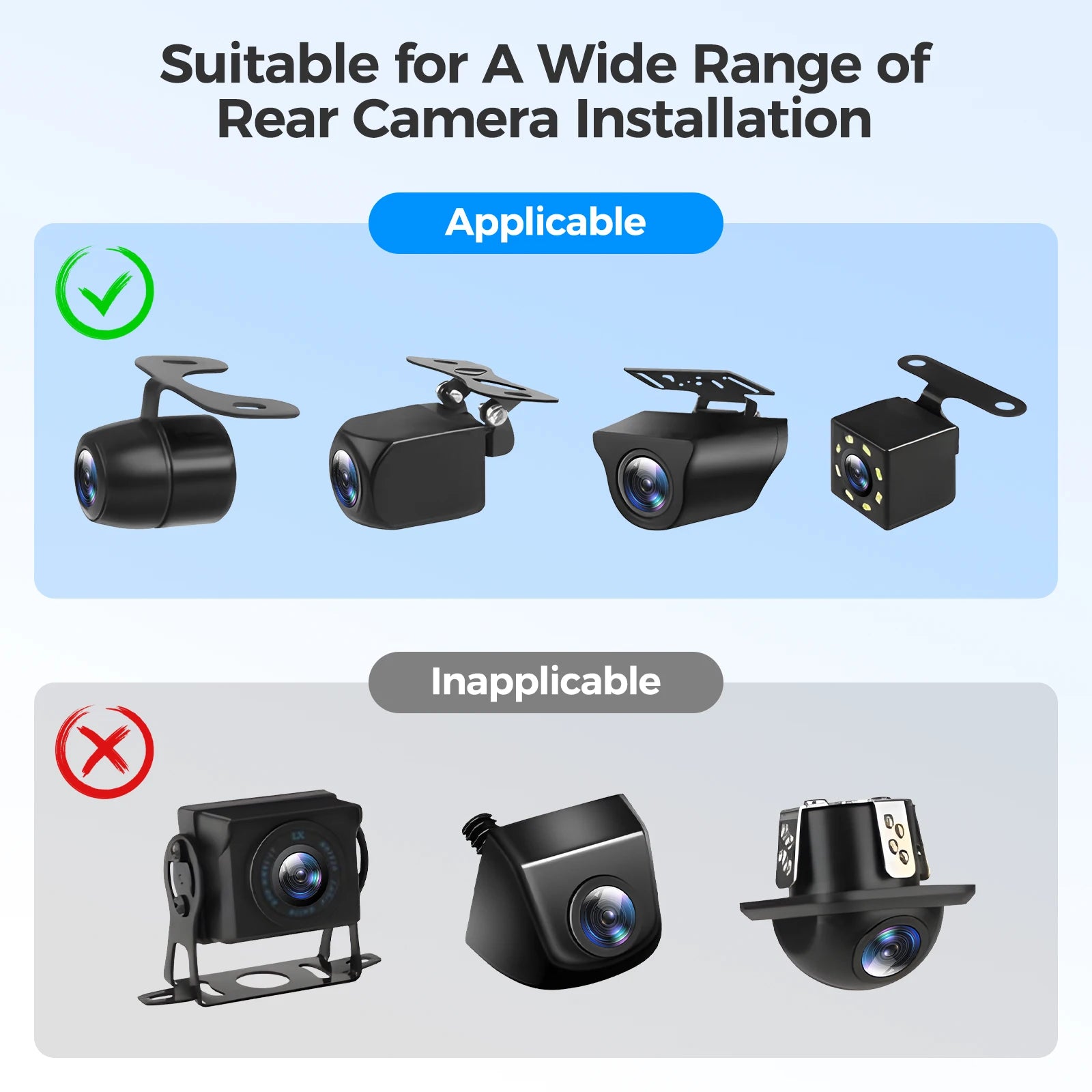 Rear Camera Holder Rear Window Bracket for Most Rear Camera Dash Cam AZDOME M550 Max/M550/M01 Max/PG17 Rear Cam for REDTIGER