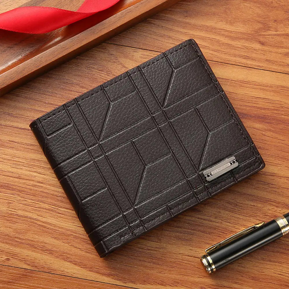Coin Purse  Men'S Short Wallet Bifold Wallet Slim Pu Leather Wallet For Pocket Carry Gifts Daily Use