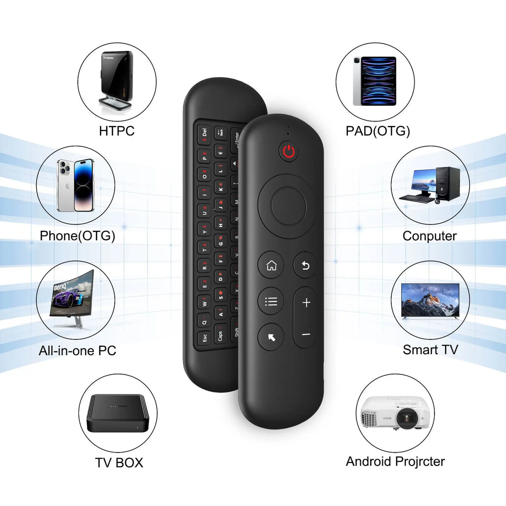 MRSVI Air Mouse Remote Control M5 Wireless 2.4G&Bluetooth With 7 Color Backlit Gyroscope Keyboard for Smart Android TV Box,PC