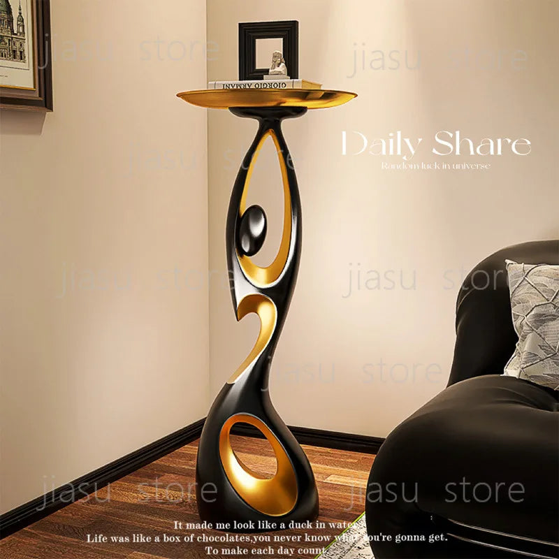 Modern Light Luxury Floor Standing Ornament, Large Home Art Decor for Living Room Model Room Housewarming Gift