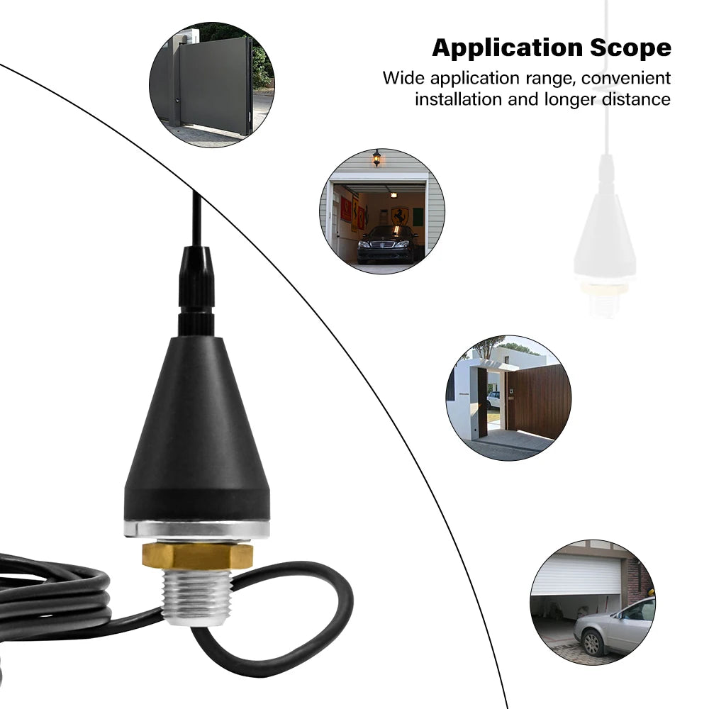 Universal Outdoor Waterproof 433mhz 868mhz Antenna For Garage Door Remote Control Ultra Long Range Extender 7dbi