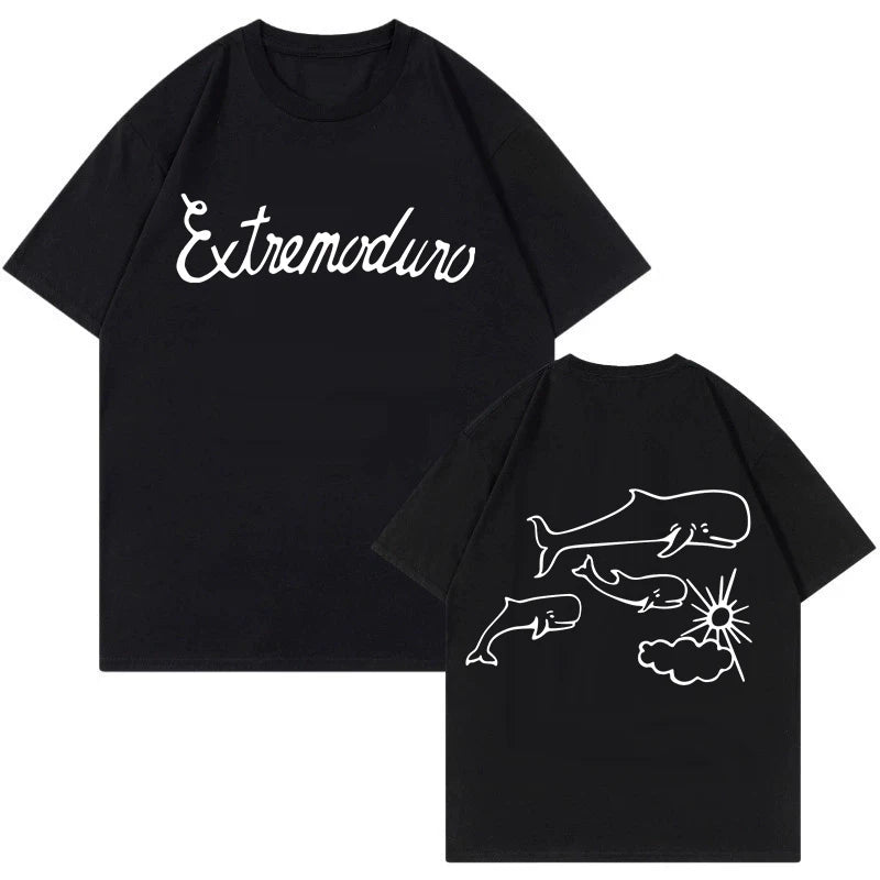 Unisex Fashion Rock Band Extremoduro Print Short Sleeve T Shirt Men Women Graphic Vintage T-Shirt Y2k Hip Hop Tees Tops Clothes