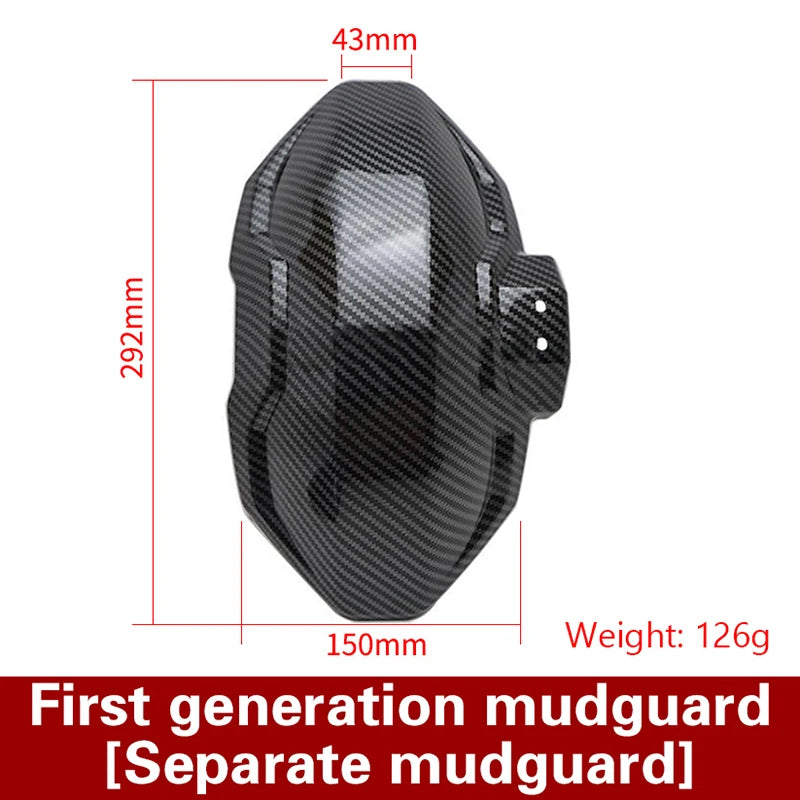 Motorcycle And Bike Adjustable Imitation High-quality Carbon Fiber Rear Wheel Fender Mudguard Universal Extender Accessories
