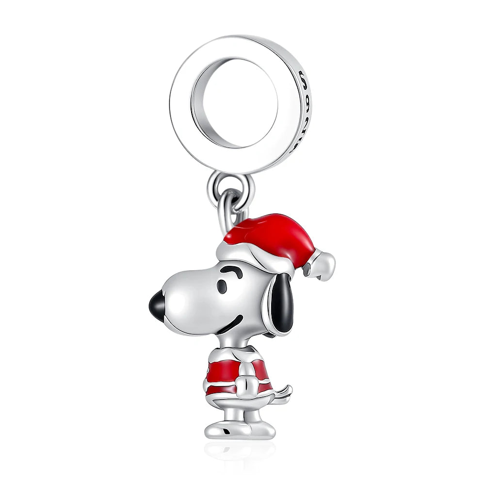 Cartoon 925Silver Balloon Dog, Red House, Watermelon Dog Male and Female Pendant,Fit Bracelet DIY Jewelry for Girls and Children