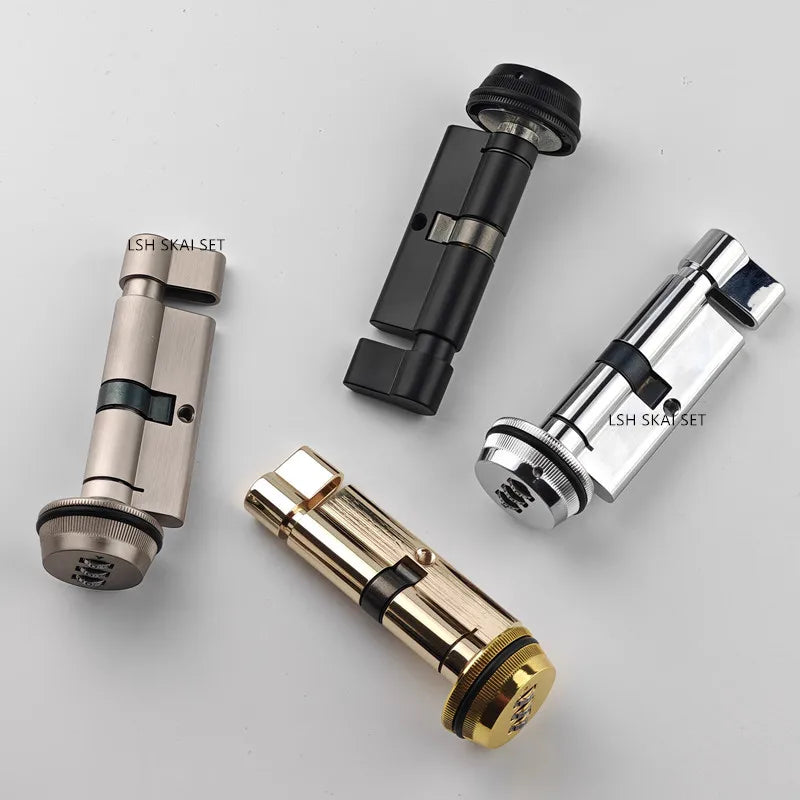 1Pc Digital Password Intelligent Keyless Lock Core Zinc Alloy Bedroom Door Lock Home Hardware Safety Anti-theft Door Accessories