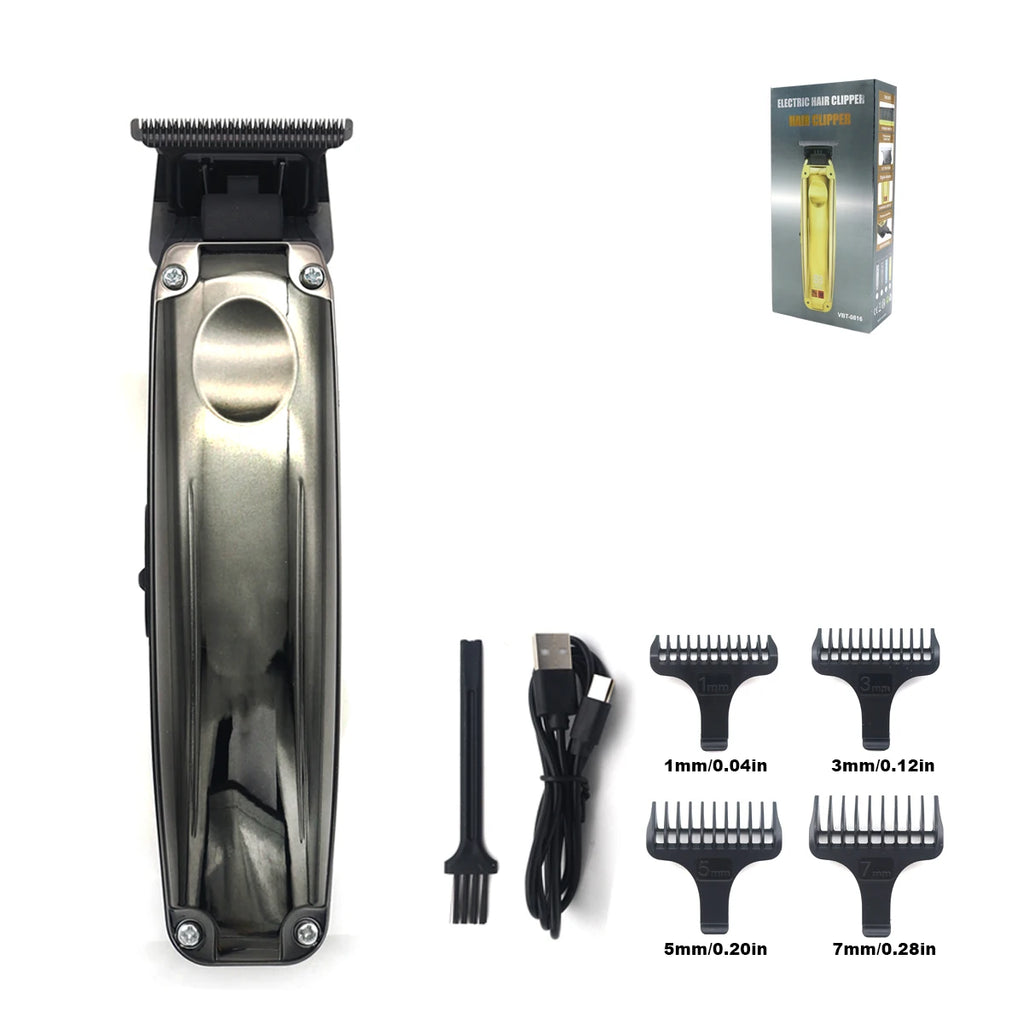 Beard Trimmer for Men with DLC Blade T-Blade Zero Gapped 8000RPM 5W Low Noise Cordless Professional Hair Trimmer Machine Barber