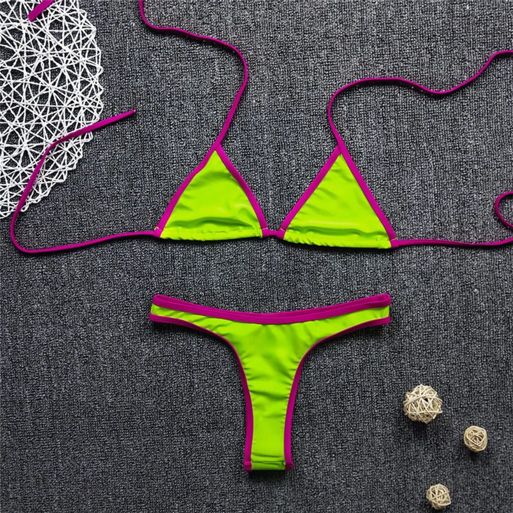 Sexy Micro Bikini Women Swimwear Thong Bikinis Sets Brazilian Halter Beach Wear Woman Bathing Suits maillot de bain femme