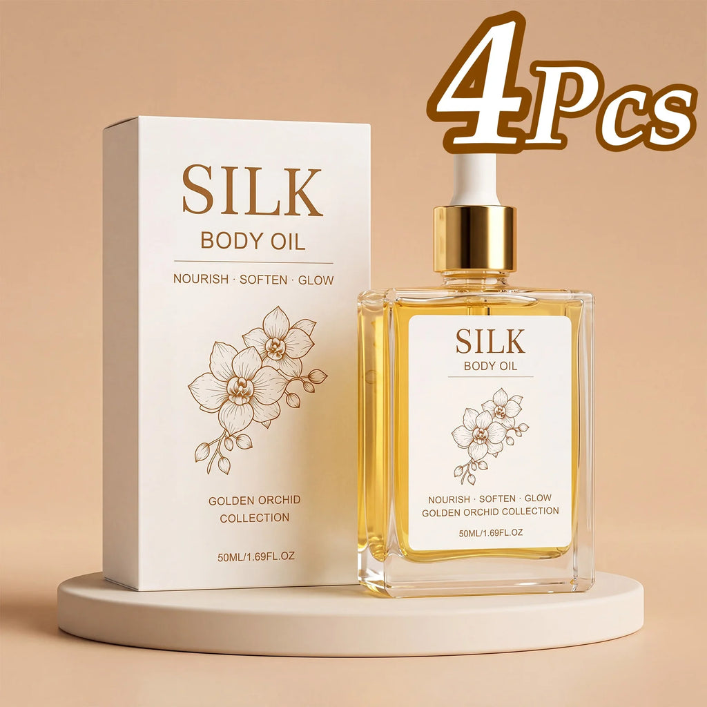 Silk Body Oil Perfume Oil Visibly Firming Anti Aging Moisturizing Instantly Improve Elasticity Non-Greasy Face Body Essence Oil