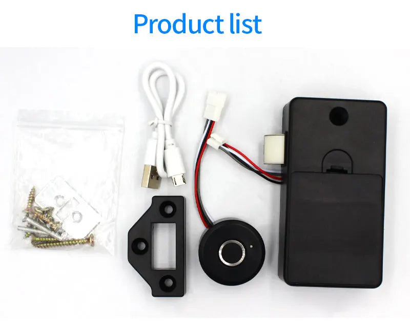 Smart Biometric Fingerprint Home File Drawer Cabinet Lock Keyless Invisible Furniture Wardrobe Electronic Locks Emergency Charge