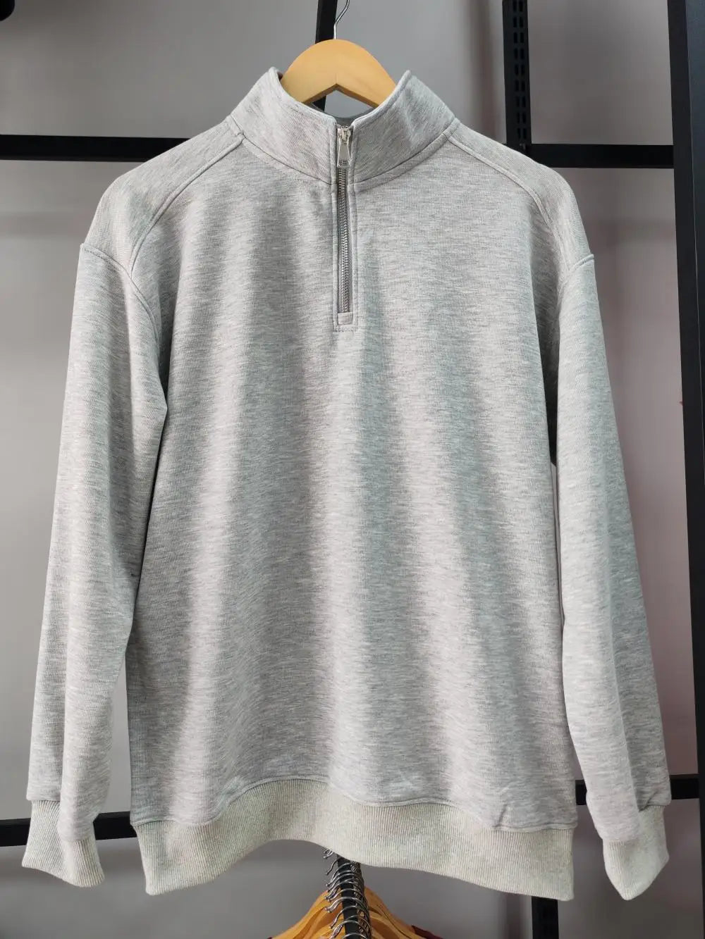 2026 Autumn and Winter Men's Casual Stand Collar Metal Half-Zip Sweater, Supporting Custom Logo