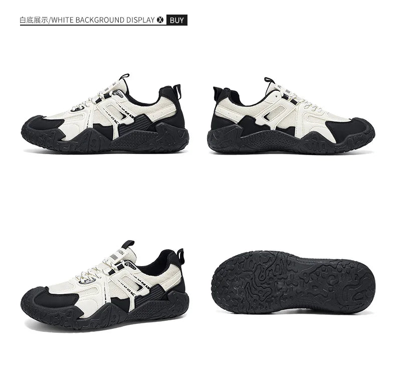 Men's 2026 Summer New Breathable Hiking Sneakers Anti-Slip Wear-Resistant Outdoor Casual Daily Streetwear Footwear in 3 Colors
