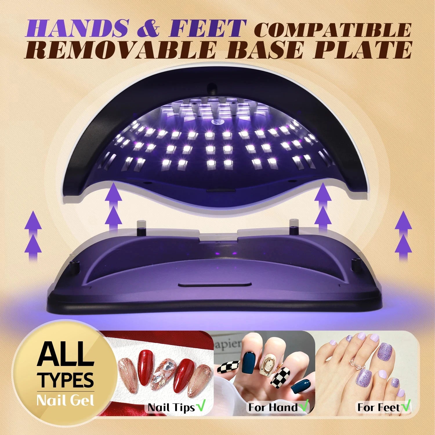 UV/LED Nail Lamp Dryer - 81 LED, Auto Sensor, 4 Timer Settings, Fast Curing for Gel Polish Manicure & Pedicure