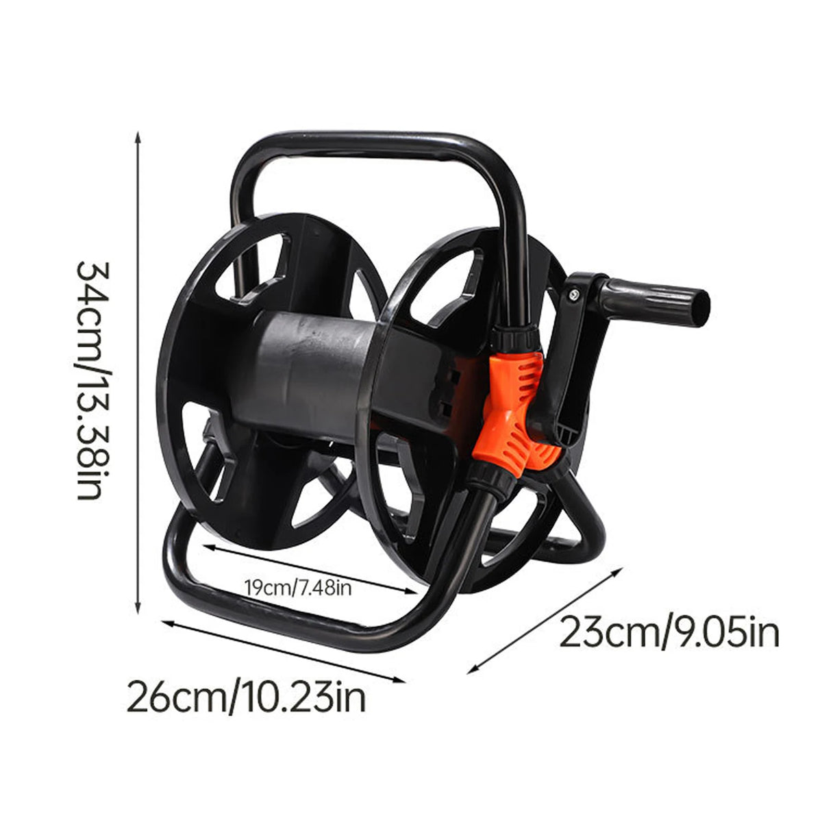 Water Pipe Storage Rack Wear Resist Single Arm Pipe Coiler Portable Hose Storage Reel for Home Garage Hose Storage