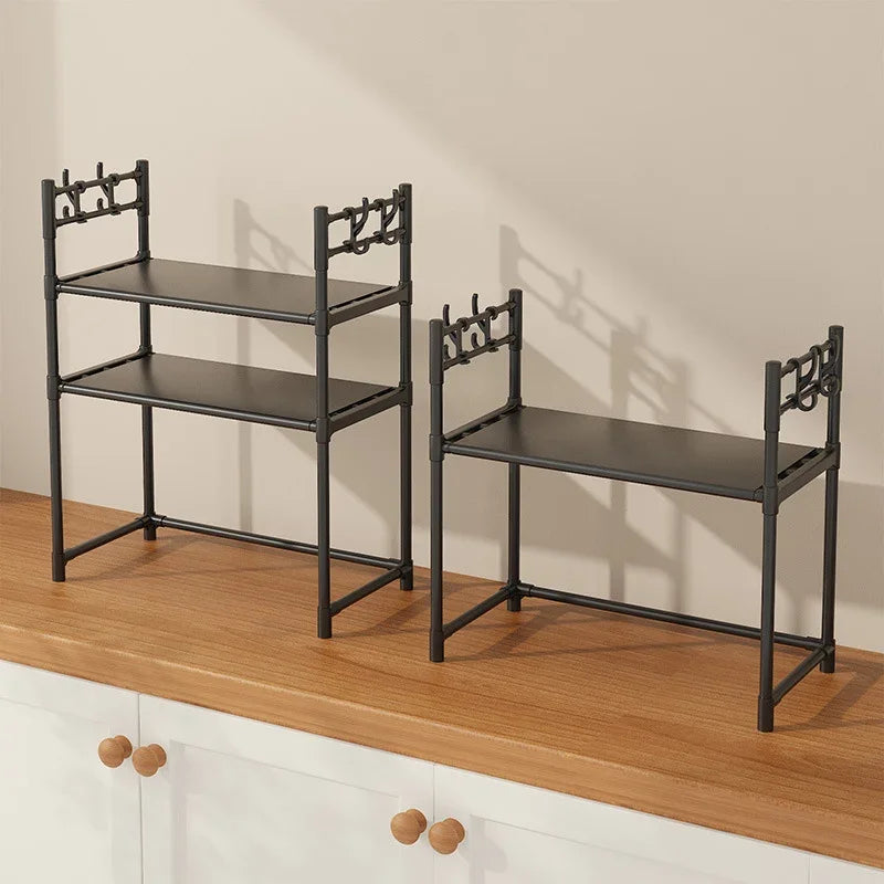 Kitchen Storage Rack Multi-Layer Microwave Rack Simple Standing Countertop Condiment Oven Organizer Shelf Kitchen Accessories
