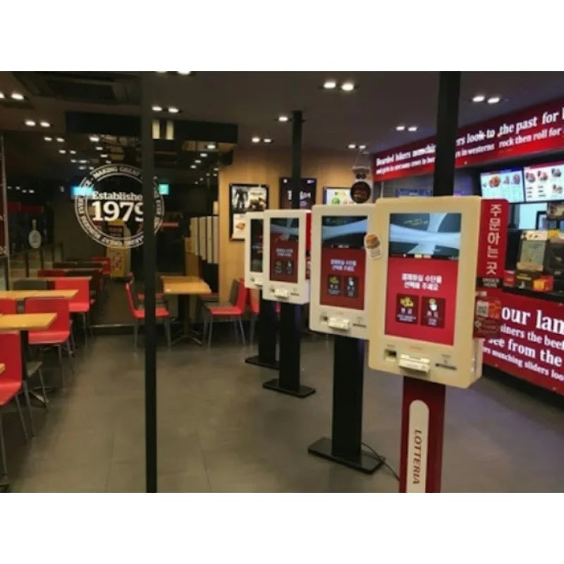 Self-service Kiosk Touch Screen Fast Food Payment All in One Self-order Kiosk  Debit Credit Card Payment with POS