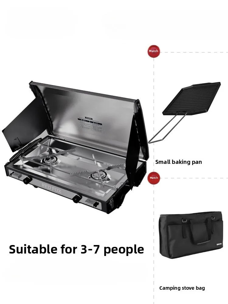 Cassette stove new outdoor portable camping cookware stove cookware cooking tea card magnetic stove