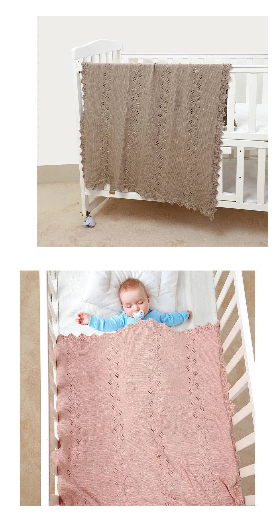 Newborn Baby Blanket Cotton Multi-use Knitted Infant Babies Boys Girls Sleeping Quilts Covers for Stroller 90*70cm Receiving Mat